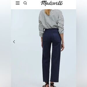 Madewell emmet crop wide leg. Navy. NWT